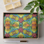 Tropischer Sonnenbrand Vintages Fraktal Kaleidosko Seidenpapier (Geschenk)