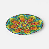 Tropischer Sonnendurchbruch-Vintages Pappteller (Schrägansicht)