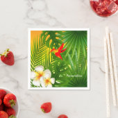 Tropischer Sonnenschein mit einem Hummingvogel Serviette (Beispiel)