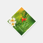 Tropischer Sonnenschein mit einem Hummingvogel Serviette (Ecke)