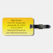 Tropischer Sonnenschein mit einem kleinen Hummingv Gepäckanhänger (Rückseite horizontal)