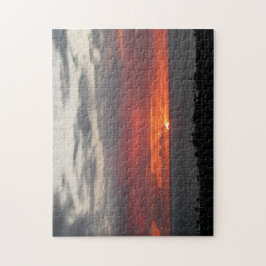 Tropischer Sonnenuntergang Abend Blauer Ozean Natu Puzzle