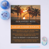 Tropischer Sonnenuntergang, Agent-Werbung Flyer (Einzeln)