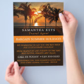 Tropischer Sonnenuntergang, Agent-Werbung Flyer (Hand)