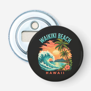 Tropischer Sonnenuntergang am Waikiki-Strand Hawai Flaschenöffner