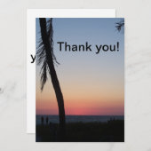 Tropischer Sonnenuntergang auf gefaltet Danke Kart (Vorne/Hinten)