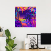 Tropischer Sonnenuntergang auf Titan Poster (Heimbüro)