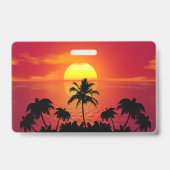 Tropischer Sonnenuntergang Ausweis (Back)