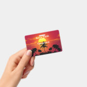 Tropischer Sonnenuntergang Ausweis (Handheld)