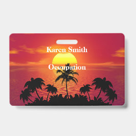 Tropischer Sonnenuntergang Ausweis