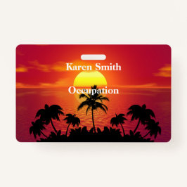 Tropischer Sonnenuntergang Ausweis