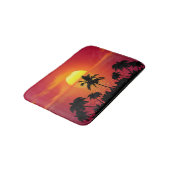 Tropischer Sonnenuntergang Badematte (Schrägansicht)