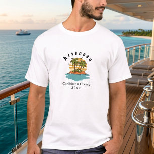 Tropischer Sonnenuntergang Cayman Insel Kreuzfahrt T-Shirt