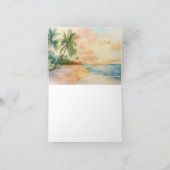 Tropischer Sonnenuntergang Dankeskarte (Innenseite)