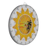 Tropischer Sonnenuntergang Dartscheibe (Vorderseite Links)