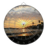 Tropischer Sonnenuntergang Dartscheibe (vorne)