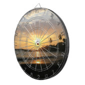 Tropischer Sonnenuntergang Dartscheibe (Vorderseite rechts)