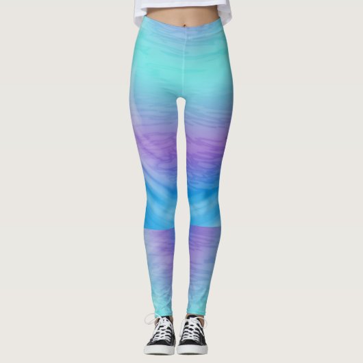 Tropischer Sonnenuntergang des Pastellwassers Leggings (Vorderseite)