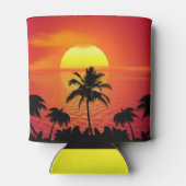 Tropischer Sonnenuntergang Dosenkühler (Rückseite)