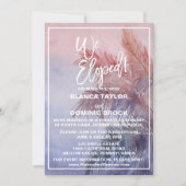 Tropischer Sonnenuntergang Empfang Einladung (Vorderseite)