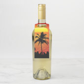 Tropischer Sonnenuntergang Flaschenanhänger (Auf Flasche)
