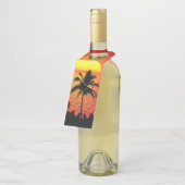 Tropischer Sonnenuntergang Flaschenanhänger (Angewinkelt)