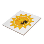 Tropischer Sonnenuntergang Fliese (Seite)