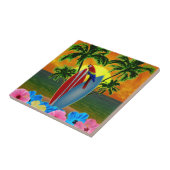 Tropischer Sonnenuntergang Fliese (Seite)