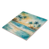 Tropischer Sonnenuntergang Fliese (Seite)