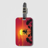 Tropischer Sonnenuntergang Gepäckanhänger (Vorderseite Vertikal)