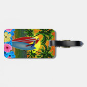 Tropischer Sonnenuntergang Gepäckanhänger (Rückseite horizontal)