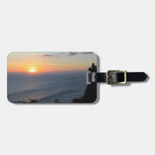 Tropischer Sonnenuntergang Gepäckanhänger (Vorderseite horizontal)