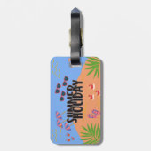 Tropischer Sonnenuntergang Gepäckanhänger (Rückseite vertikal)