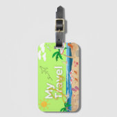 Tropischer Sonnenuntergang Gepäckanhänger (Vorderseite Vertikal)