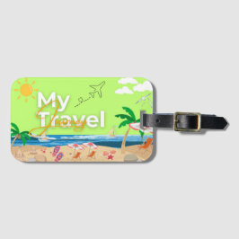 Tropischer Sonnenuntergang Gepäckanhänger