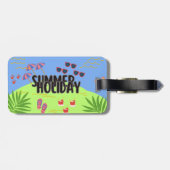 Tropischer Sonnenuntergang Gepäckanhänger (Rückseite horizontal)