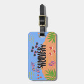 Tropischer Sonnenuntergang Gepäckanhänger (Vorderseite vertikal)