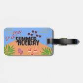 Tropischer Sonnenuntergang Gepäckanhänger (Rückseite horizontal)