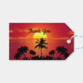 Tropischer Sonnenuntergang Geschenkanhänger (Vorderseite (Horizontal))