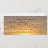 Tropischer Sonnenuntergang Hochzeitsvorlage Einladung (Rückseite)