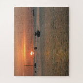 Tropischer Sonnenuntergang Karibischer Ozean Puzzle (Vertikal)
