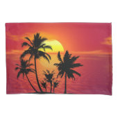 Tropischer Sonnenuntergang Kissenbezug (Vorderseite-Links)