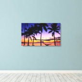 Tropischer Sonnenuntergang Leinwanddruck (Insitu (Holzboden))