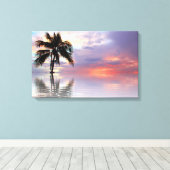 Tropischer Sonnenuntergang Leinwanddruck (Insitu (Holzboden))