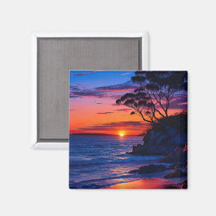 Tropischer Sonnenuntergang Magnet