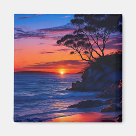 Tropischer Sonnenuntergang Magnet