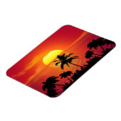 Tropischer Sonnenuntergang Magnet (Linke Seite)