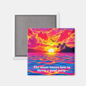Tropischer Sonnenuntergang Magnet (Vorderseite/Rückseite)