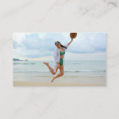 Tropischer Sonnenuntergang mit Ihrem Logo und Foto Visitenkarte (Rückseite)