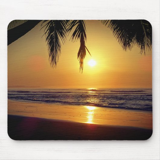 Tropischer Sonnenuntergang Mousepad (Vorne)